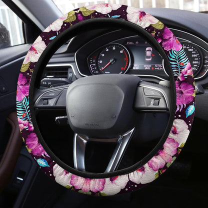 Hawaiian Steering Wheel Covers Custom Lovely Tropical Pattern Car Accessories
