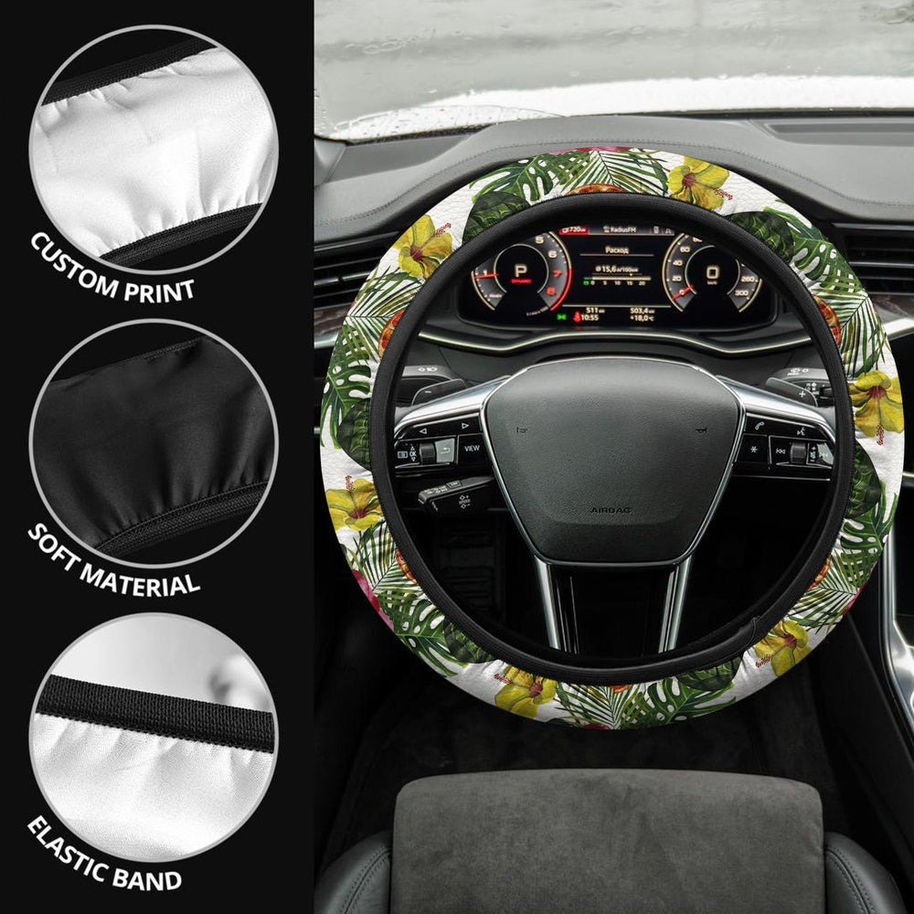 Hawaiian Steering Wheel Covers Custom Tropical Car Accessories