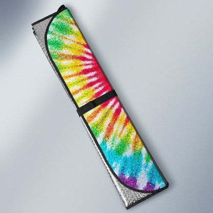 Heart Tie Dye Car Sunshade Custom Printed Hippie Car Accessories