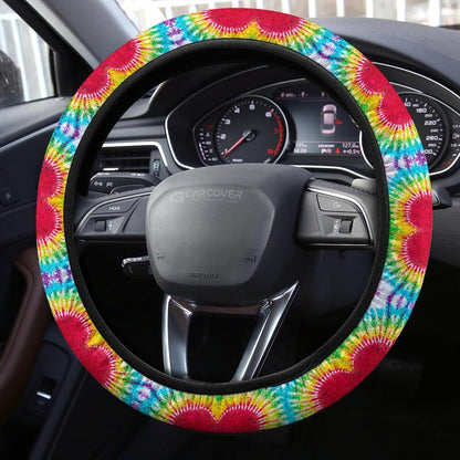 Heart Tie Dye Steering Wheel Covers Custom Hippie Tie Dye Hippie Car Accessories