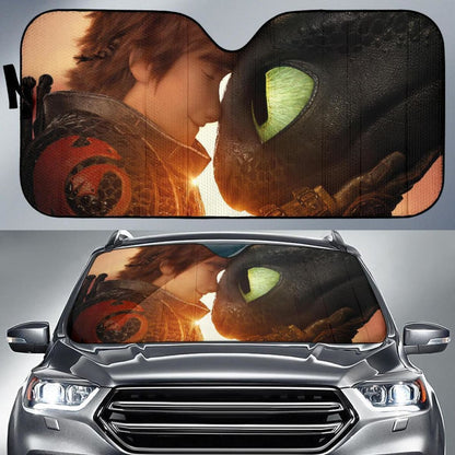 Heccup & Toothless Dragon Auto Sun Shade Nh07 Universal Fit 111204