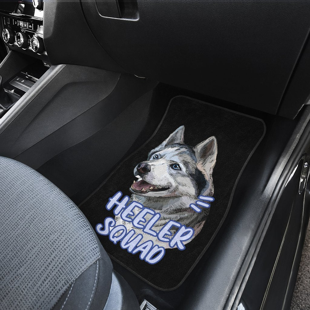 Heeler Squad Husky Car Floor Mats Custom Car Accessories Gift Idea For Dog Lovers