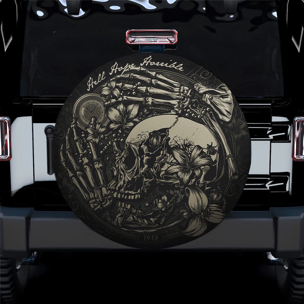Hell Hope Skull Spare Tire Cover