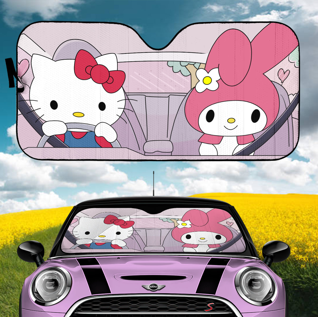 Hello Kitty Diving Car Auto Sunshades