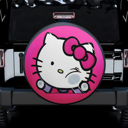 Hello Kitty Funny Hitting Glass Car Spare Tire Cover