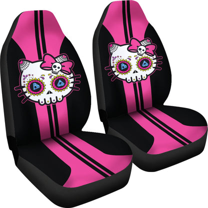 Hello Kitty Halloween Car Seat Covers Kitty Skull Cute Car Acceesories Ci220923-02