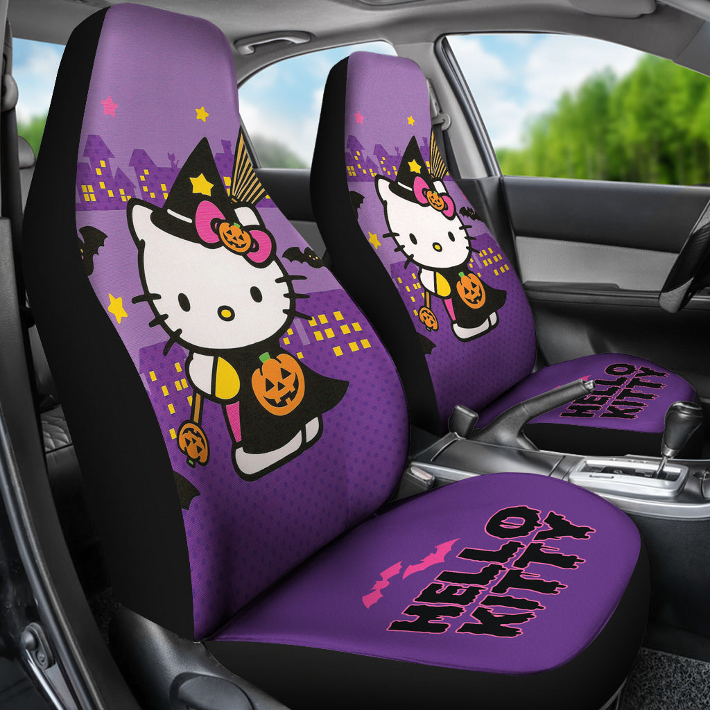 Hello Kitty Halloween Car Seat Covers Kitty Skull Cute Car Accessories Ci220923-03
