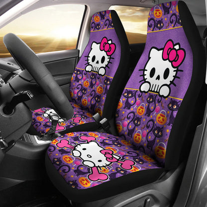 Hello Kitty Halloween Car Seat Covers Kitty Skull Cute Car Accessories Ci220923-01
