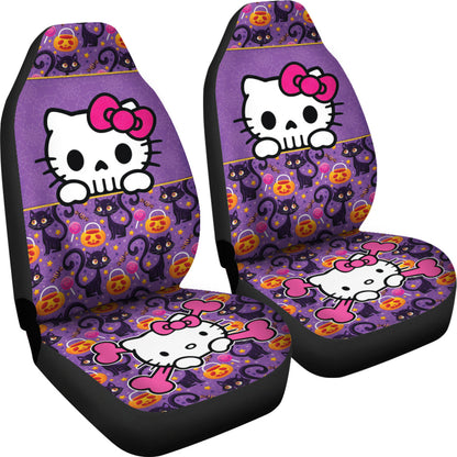 Hello Kitty Halloween Car Seat Covers Kitty Skull Cute Car Accessories Ci220923-01