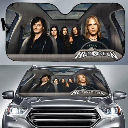 Helloween Car Sun Shade Rock Band Sun Visor Fan Gift Universal Fit 174503