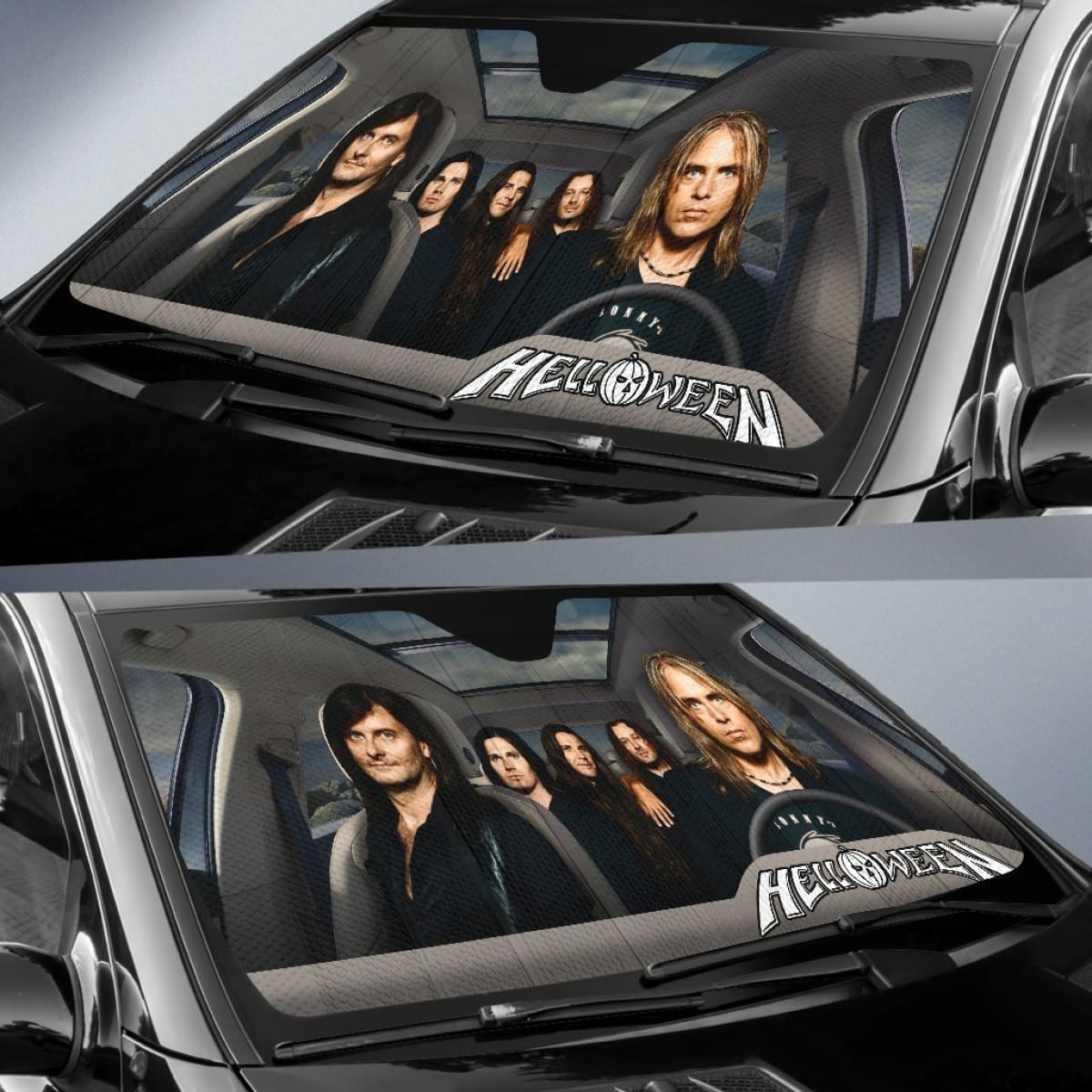 Helloween Car Sun Shade Rock Band Sun Visor Fan Gift Universal Fit 174503