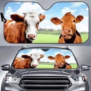 Hereford Cattle All Over Printed 3D Sun Shade