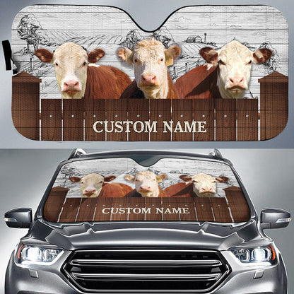 Hereford Farming Custom Name 3D Sun Shade