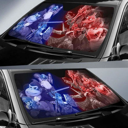 Heroes Vs Villains Game Car Auto Sun Shades Universal Fit 051312