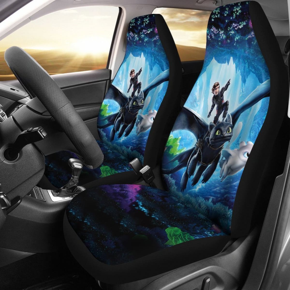 Hiccup & Toothless How To Train Your Dragon Car Seat Covers Lt03 Universal Fit 225721