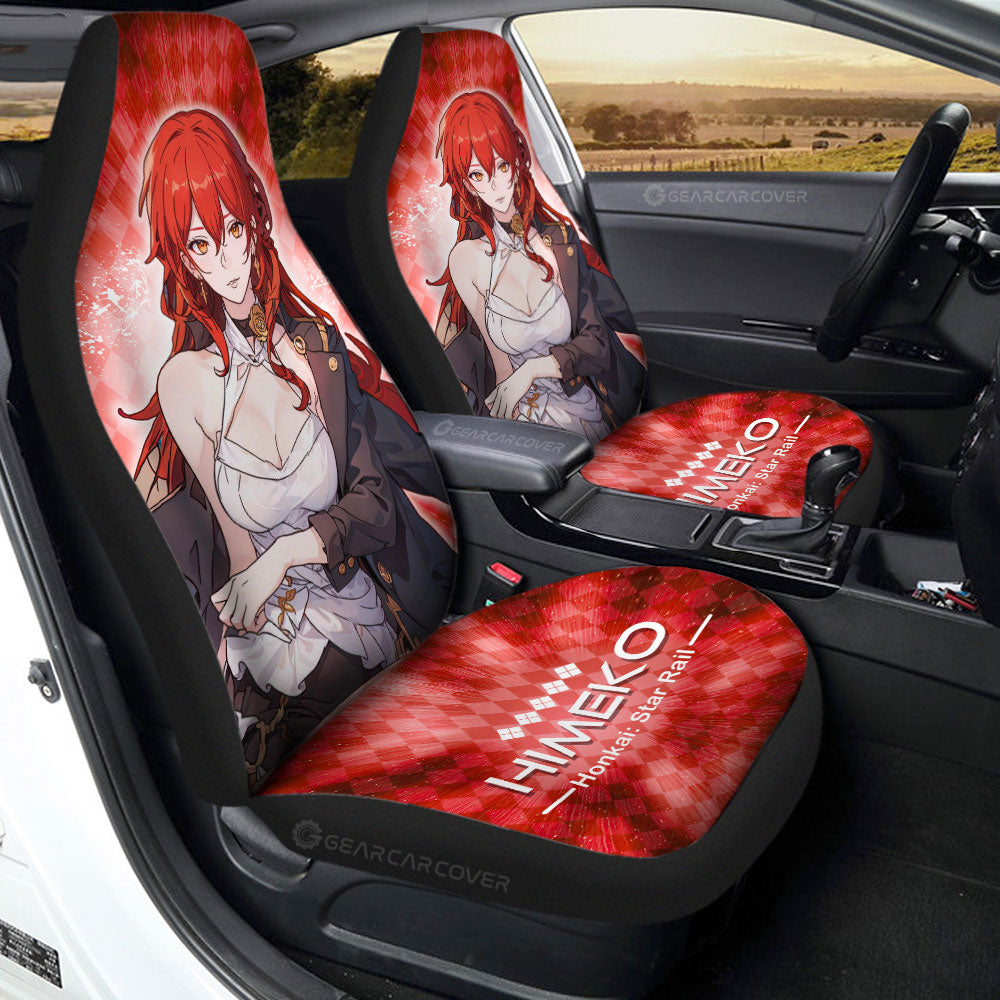 Himeko Car Seat Covers Custom Honkai Star Rail Car Accessories