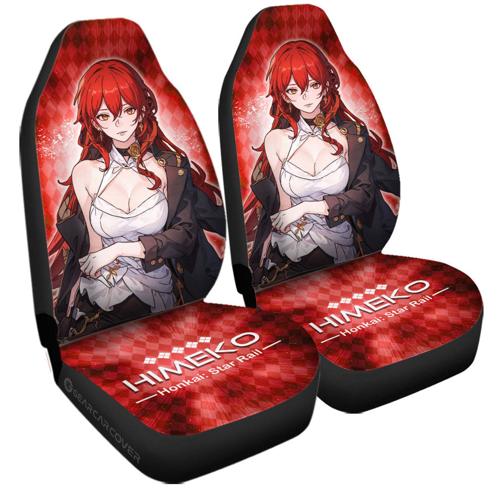 Himeko Car Seat Covers Custom Honkai Star Rail Car Accessories