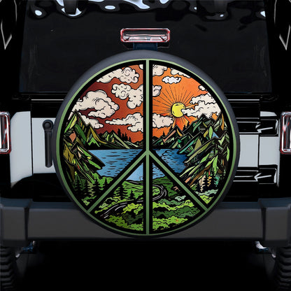 Hippie Forest Car Spare Tire Cover