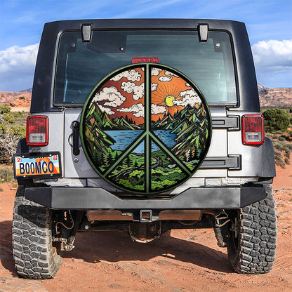 Hippie Forest Car Spare Tire Cover