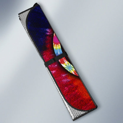 Hippie Tie Dye Car Sunshade Custom Peace Love Nurse US Flag Car Accessories Beautiful For Nurse