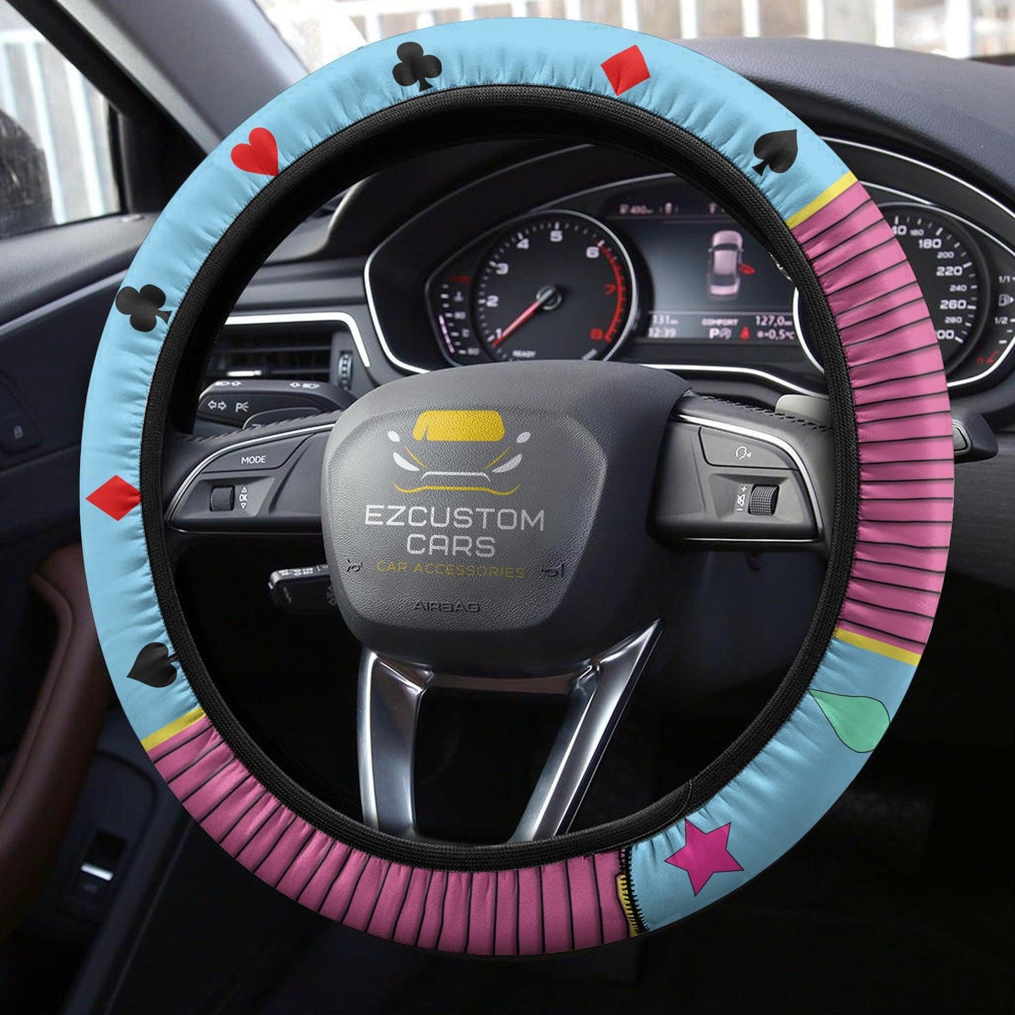 Hisoka Anime Steering Wheel Cover Custom Anime Hunter x Hunter Car Accessories