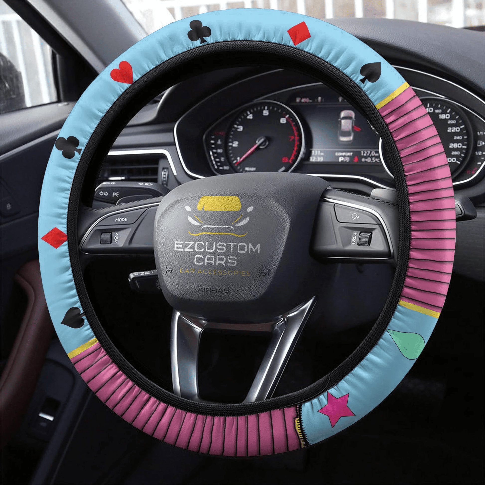 Hisoka Anime Steering Wheel Cover Custom Anime Hunter x Hunter Car Accessories