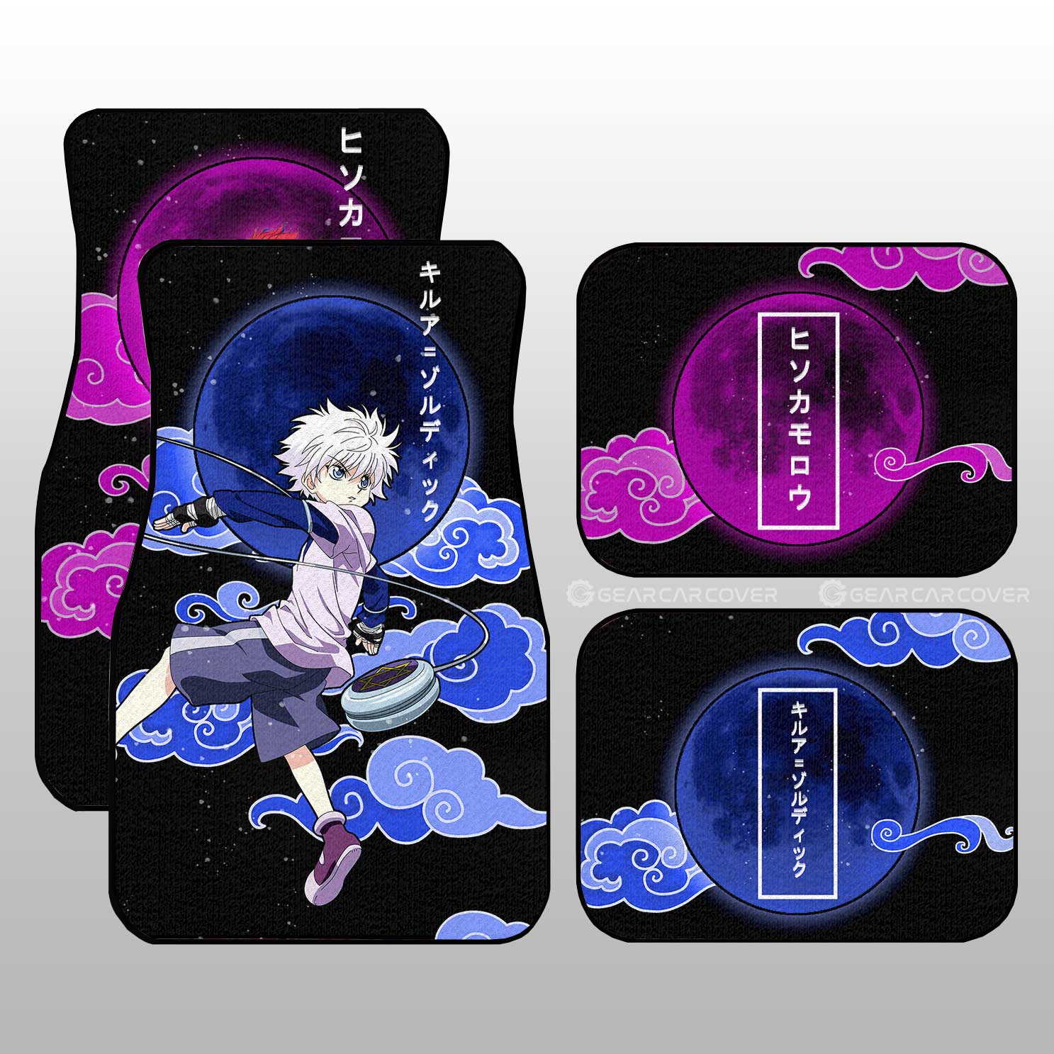Hisoka Morow And Killua Zoldyck Car Floor Mats Custom Hunter x Hunter Anime Car Accessories