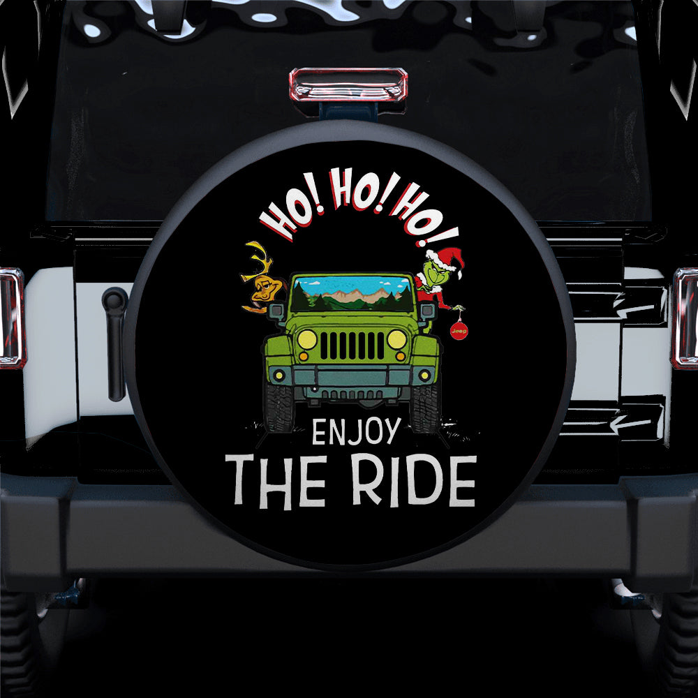 Ho Ho Ho Grinch Enjoy The Ride Jeep Car Spare Tire Cover