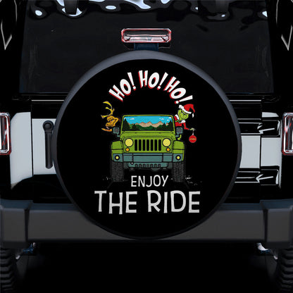 Ho Ho Ho Grinch Enjoy The Ride Jeep Car Spare Tire Cover