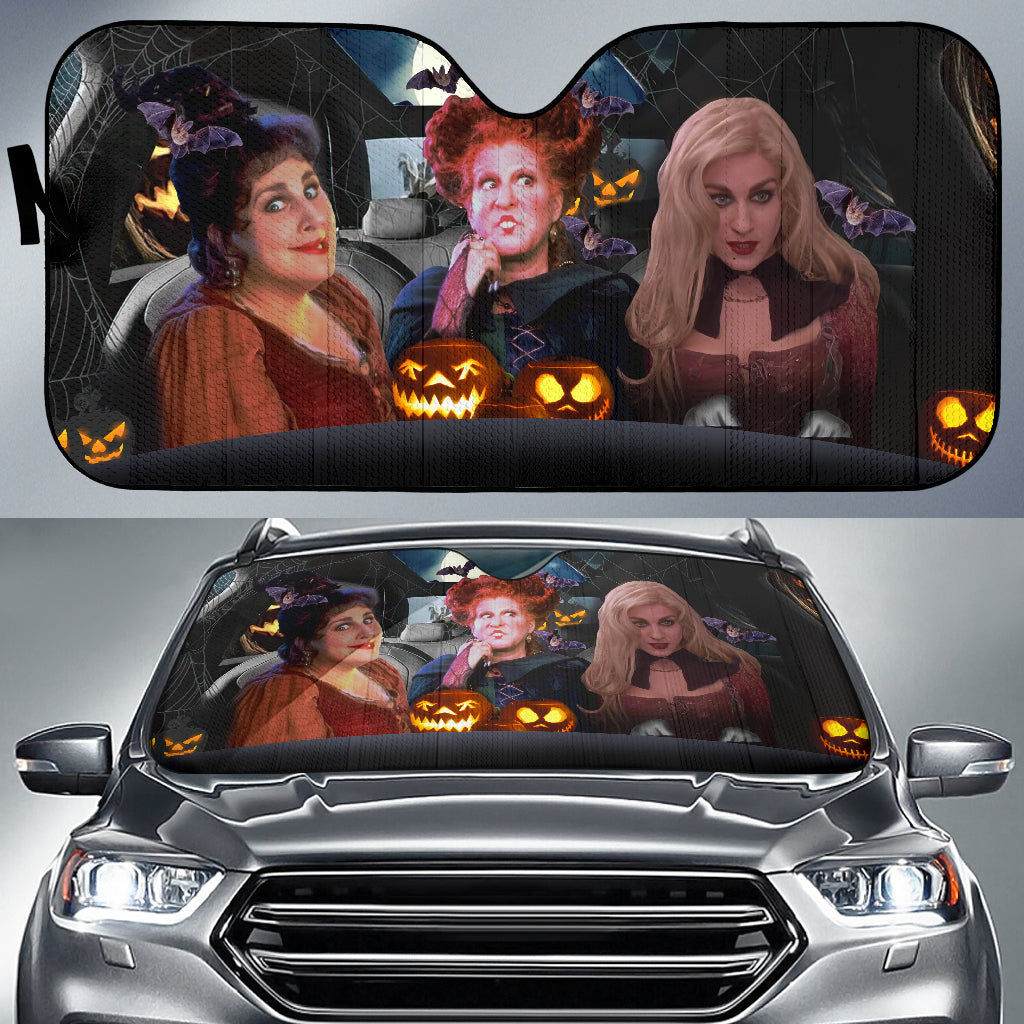 Hocus Pocus Winifred Sarah And Mary Halloween Car Auto Sunshades