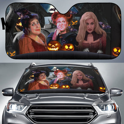 Hocus Pocus Winifred Sarah And Mary Halloween Car Auto Sunshades