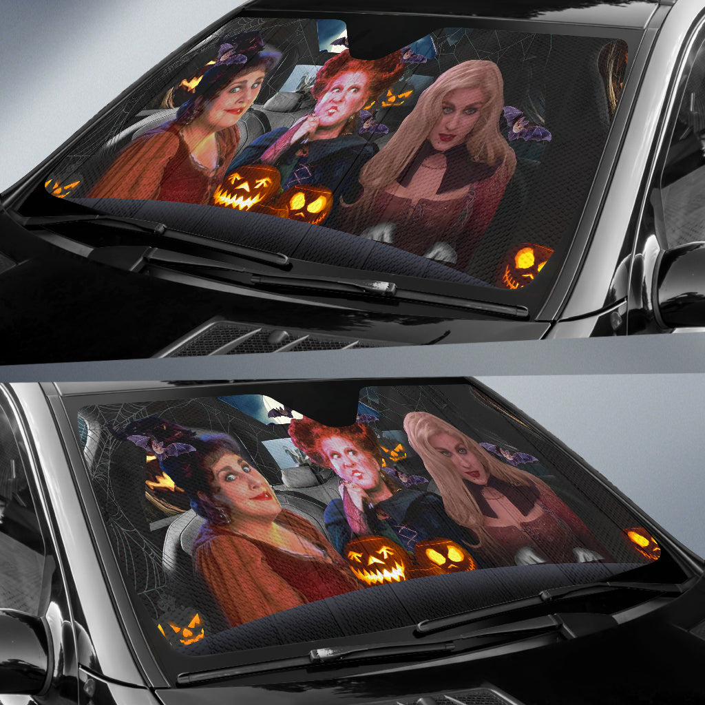 Hocus Pocus Winifred Sarah And Mary Halloween Car Auto Sunshades