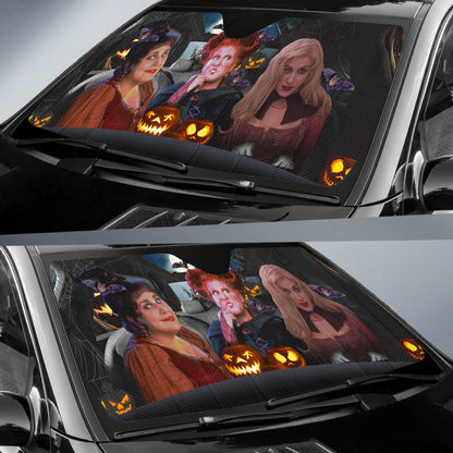 Hocus Pocus Winifred Sarah And Mary Halloween Car Auto Sunshades