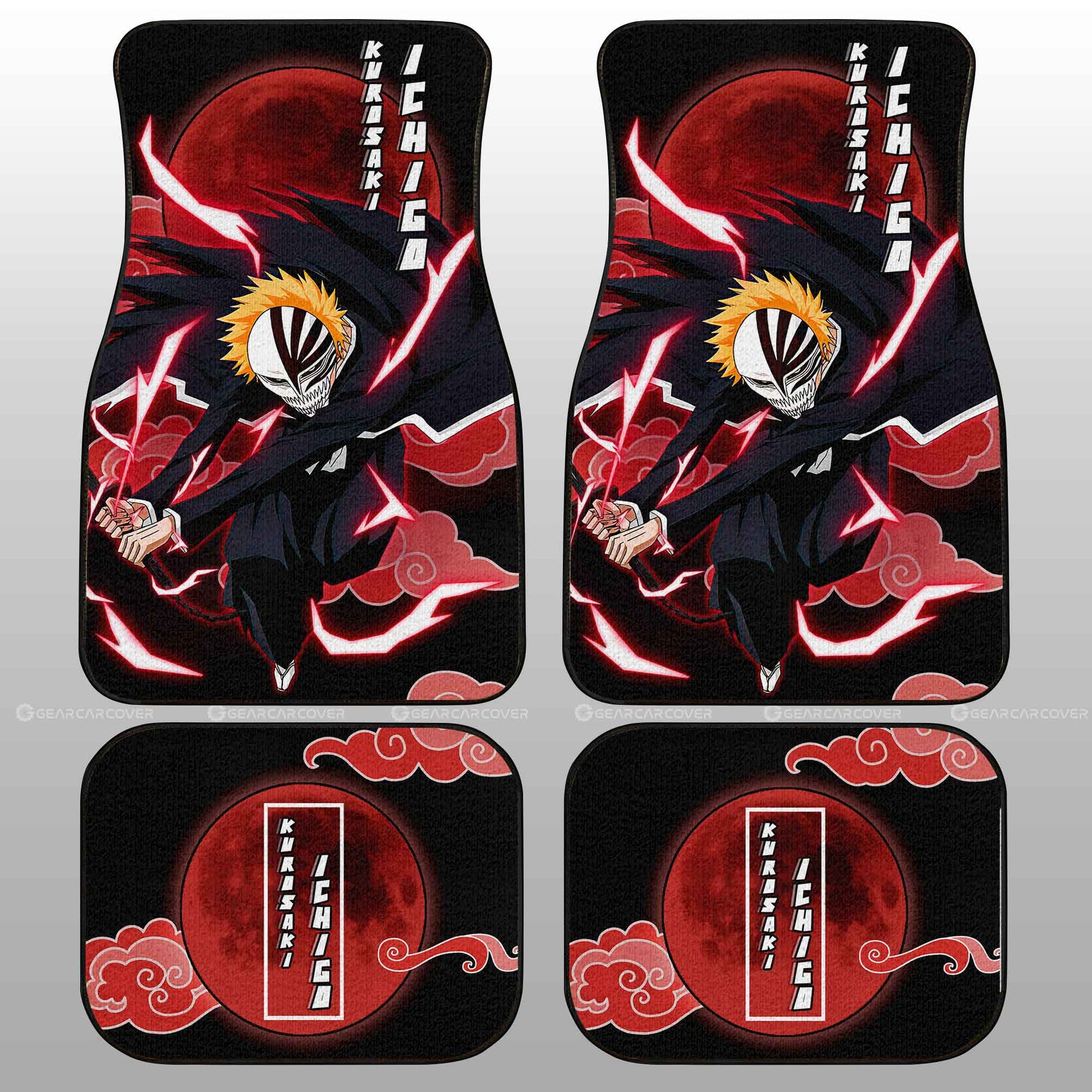 Hollow Ichigo Car Floor Mats Custom Bleach Anime Car Accessories