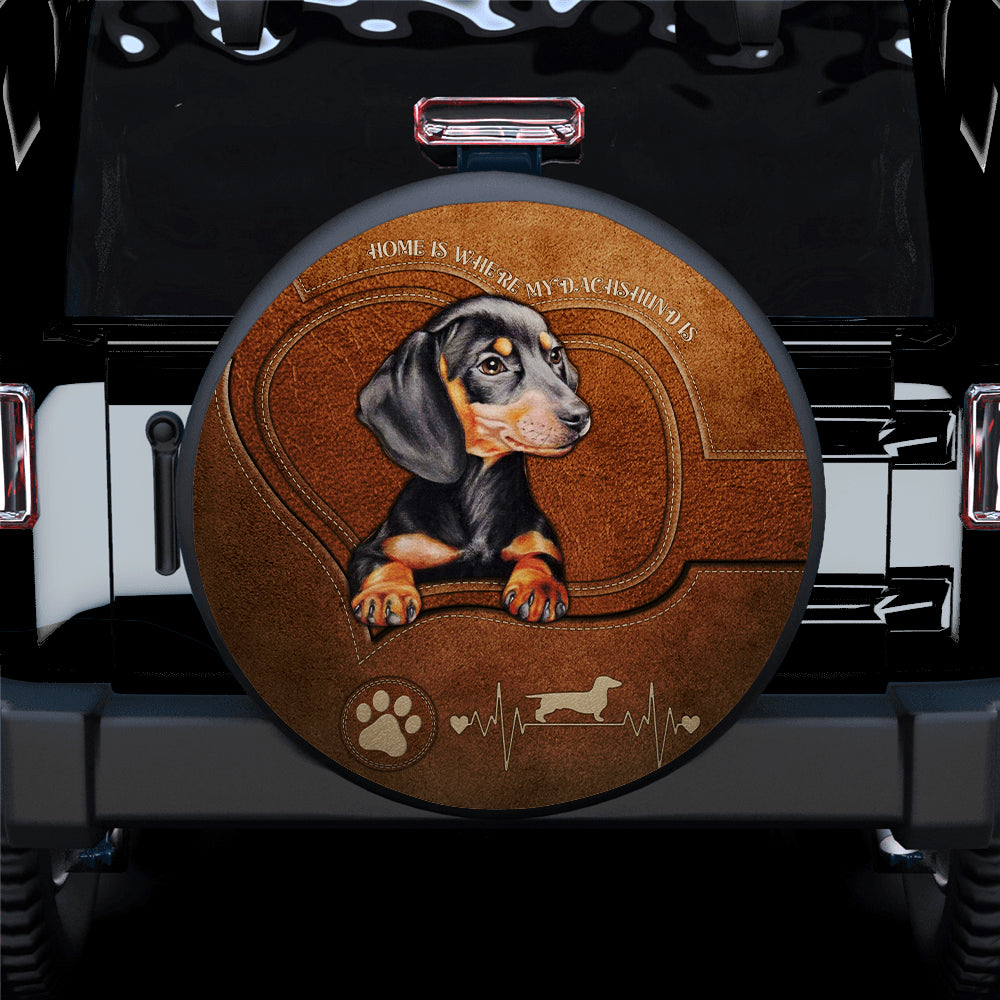 Home Is Where My Dachshund Is Car Spare Tire Cover