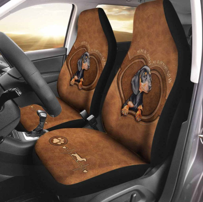 Home Is Where My Dachshund Is Car Seat Covers