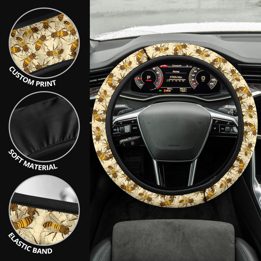 Honey Bee Premium Car Steering Wheel Cover