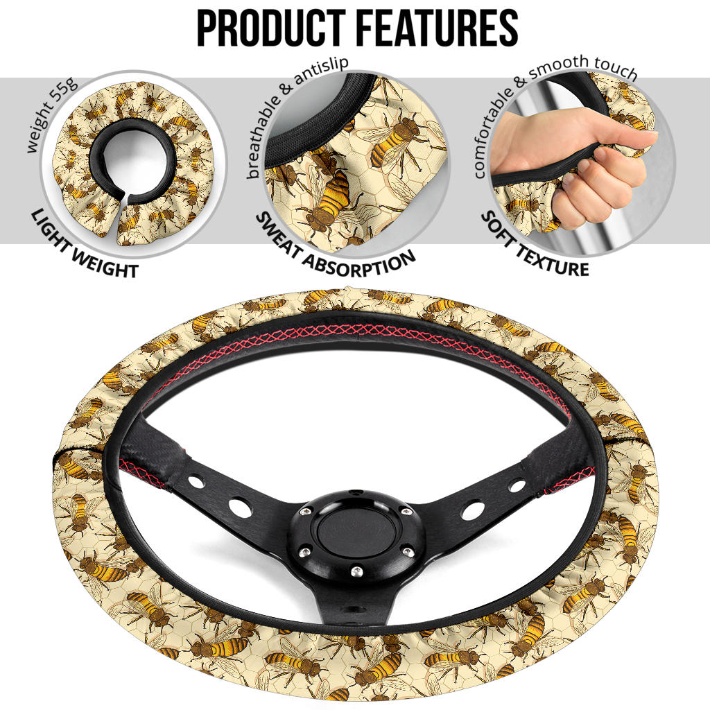 Honey Bee Premium Car Steering Wheel Cover