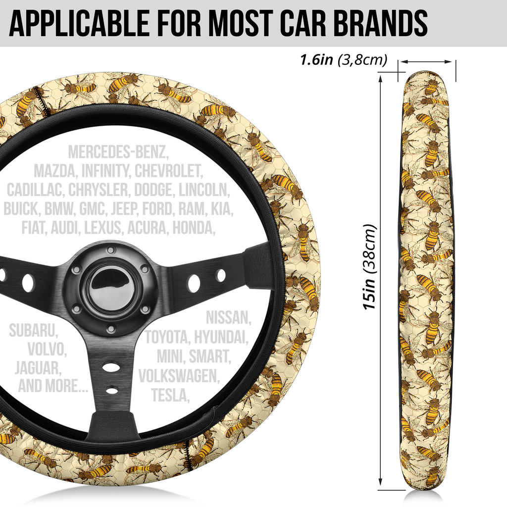 Honey Bee Premium Car Steering Wheel Cover