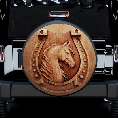 Hoof Of Horse Wood Jeep Car Spare Tire Cover