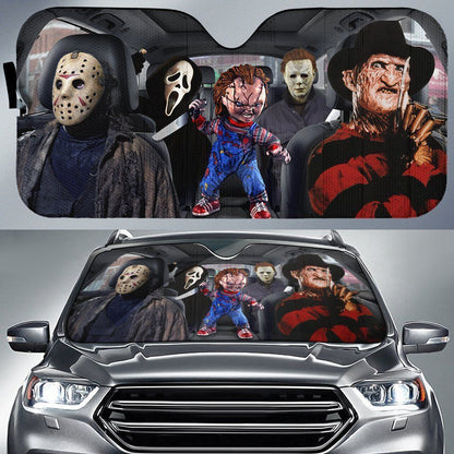 Horror Character Lover Auto Car Sun Shades