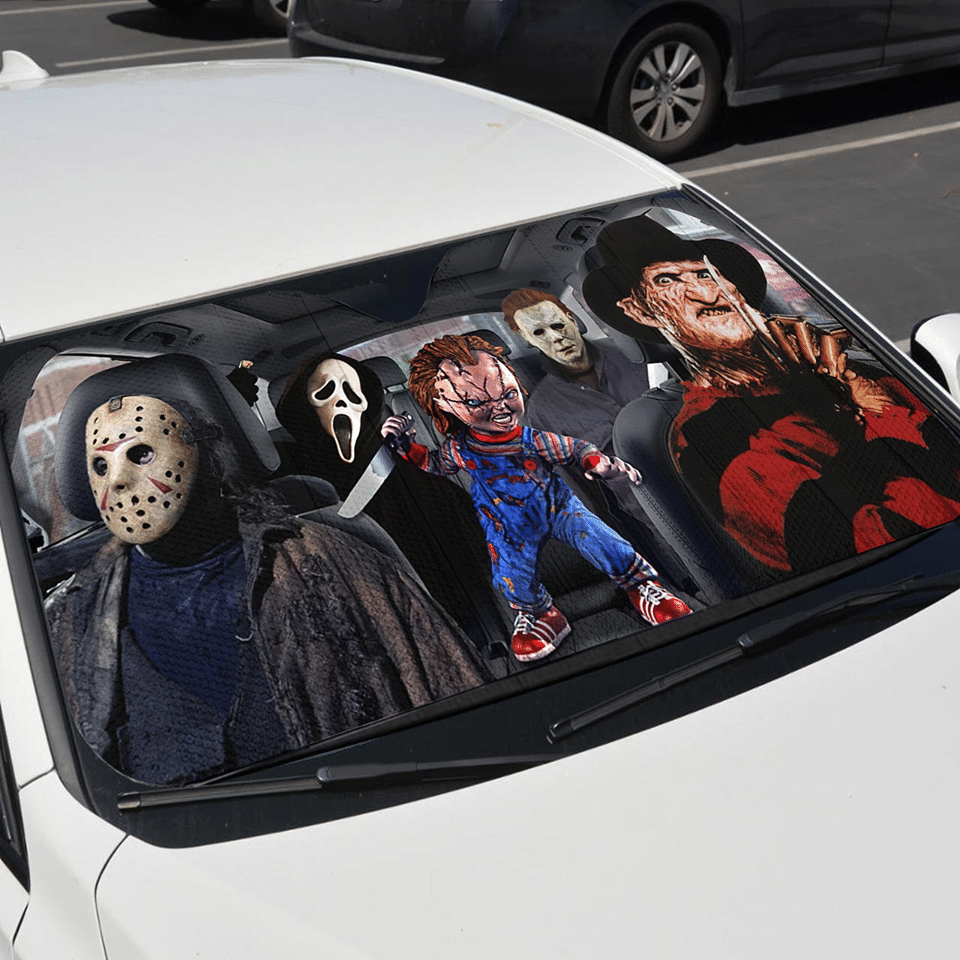 Horror Character Lover Auto Car Sun Shades
