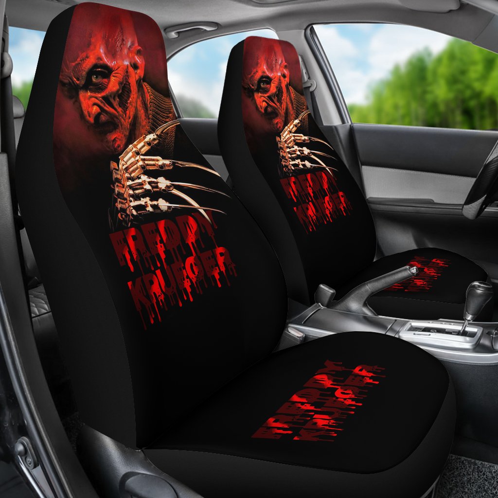 Horror Movie Car Seat Covers | Freddy Krueger Dissolving Face Seat Covers Ci083121