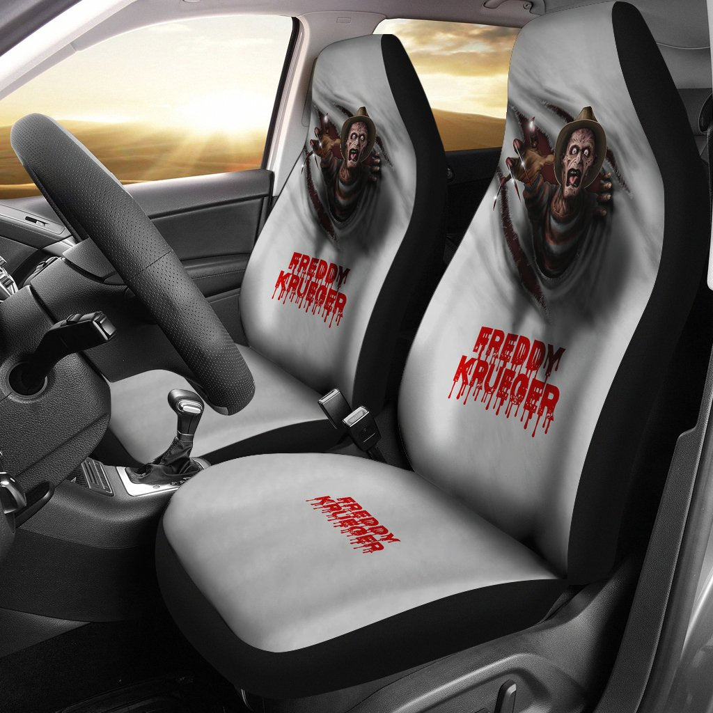 Horror Movie Car Seat Covers | Freddy Krueger Emerging From Claw Seat Covers Ci082821