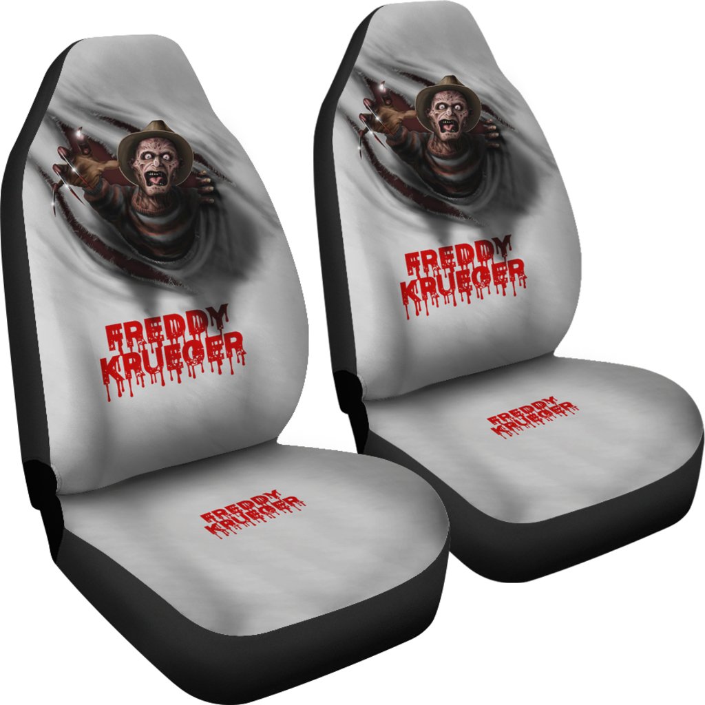 Horror Movie Car Seat Covers | Freddy Krueger Emerging From Claw Seat Covers Ci082821