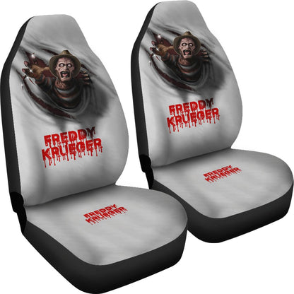 Horror Movie Car Seat Covers | Freddy Krueger Emerging From Claw Seat Covers Ci082821