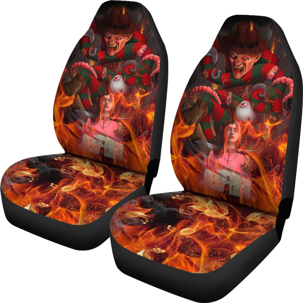 Horror Movie Car Seat Covers | Freddy Krueger Human Organ In Fire Seat Covers Ci082821