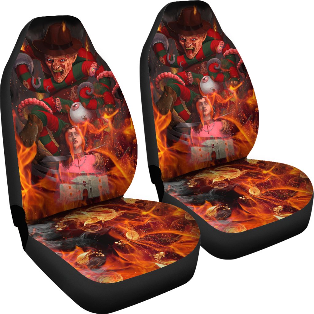 Horror Movie Car Seat Covers | Freddy Krueger Human Organ In Fire Seat Covers Ci082821