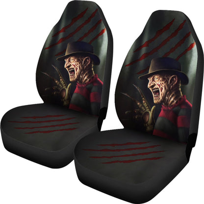 Horror Movie Car Seat Covers | Freddy Krueger Laughing Bloody Claw Seat Covers Ci082821