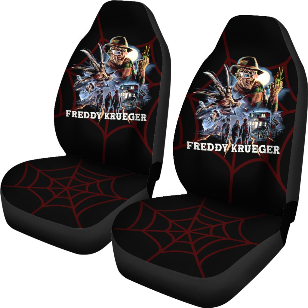 Horror Movie Car Seat Covers | Freddy Krueger Movie Scene Horror Night Seat Covers Ci082621